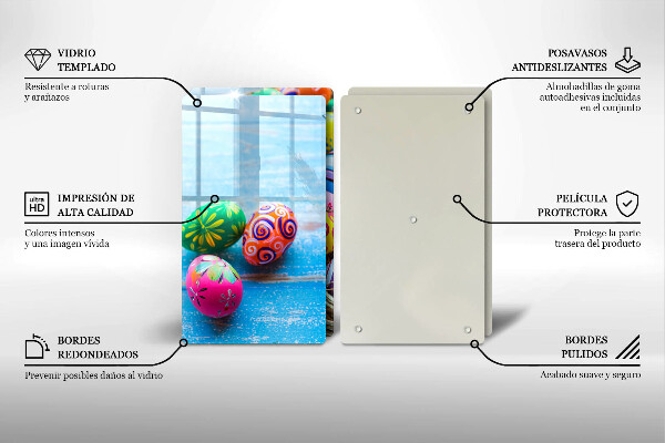 Skleněná krájecí deska Velikonoční vajíčka velikonoční vajíčka