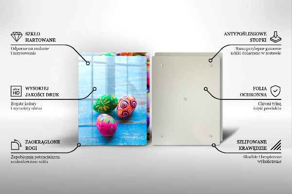 Skleněná krájecí deska Velikonoční vajíčka velikonoční vajíčka