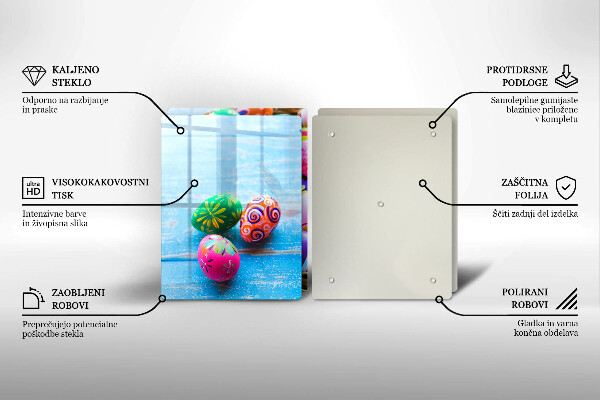 Skleněná krájecí deska Velikonoční vajíčka velikonoční vajíčka