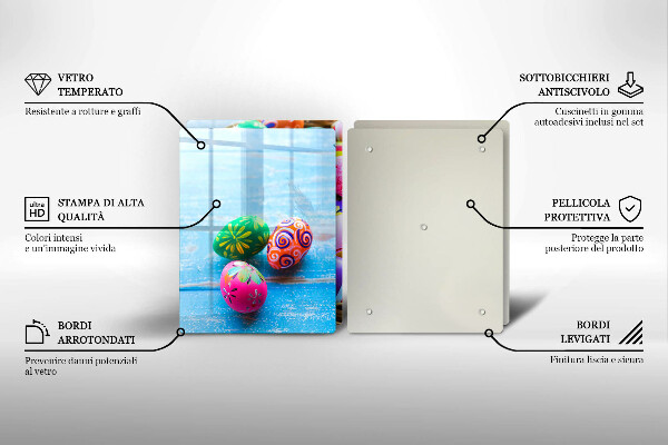 Skleněná krájecí deska Velikonoční vajíčka velikonoční vajíčka