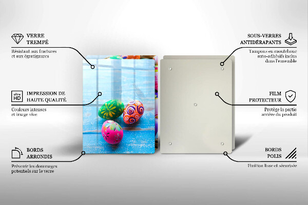 Skleněná krájecí deska Velikonoční vajíčka velikonoční vajíčka