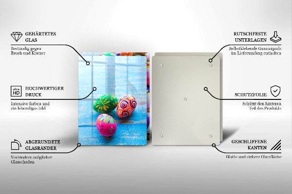 Skleněná krájecí deska Velikonoční vajíčka velikonoční vajíčka