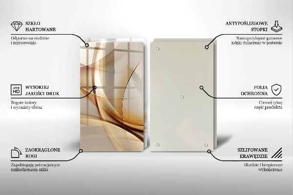 Skleněná krájecí deska Abstraktní tvary