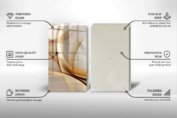 Skleněná krájecí deska Abstraktní tvary