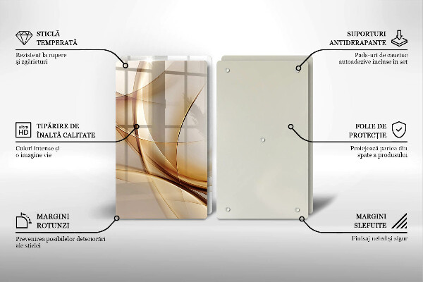 Skleněná krájecí deska Abstraktní tvary