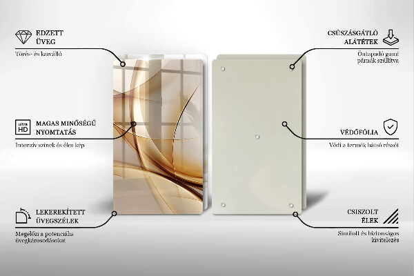 Skleněná krájecí deska Abstraktní tvary