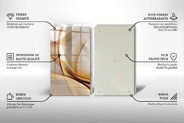 Skleněná krájecí deska Abstraktní tvary