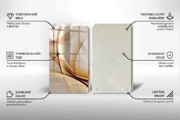 Skleněná krájecí deska Abstraktní tvary