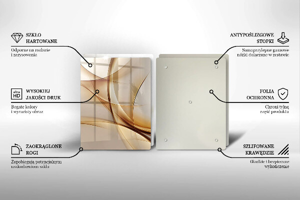 Skleněná krájecí deska Abstraktní tvary