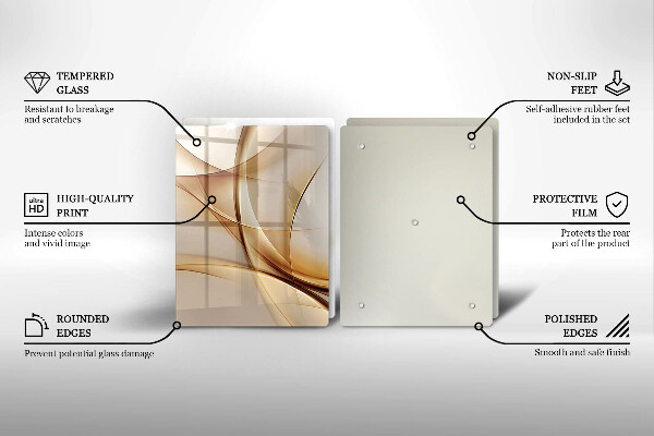 Skleněná krájecí deska Abstraktní tvary