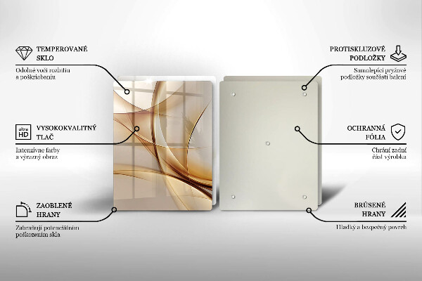 Skleněná krájecí deska Abstraktní tvary