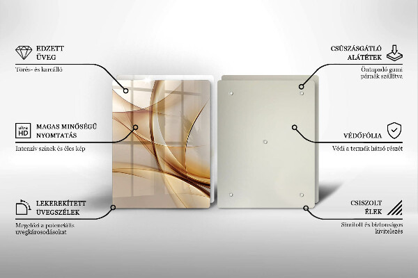 Skleněná krájecí deska Abstraktní tvary