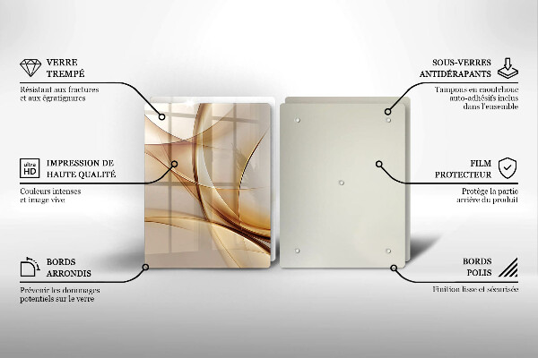 Skleněná krájecí deska Abstraktní tvary