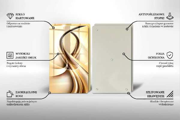 Skleněná krájecí deska Abstrakce kouře