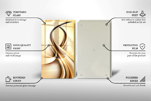 Skleněná krájecí deska Abstrakce kouře