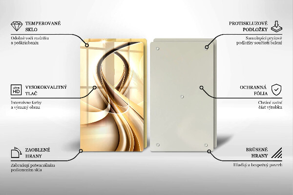 Skleněná krájecí deska Abstrakce kouře