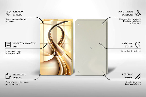 Skleněná krájecí deska Abstrakce kouře