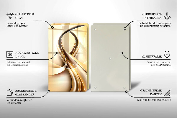 Skleněná krájecí deska Abstrakce kouře