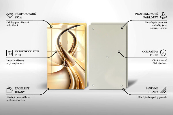 Skleněná krájecí deska Abstrakce kouře