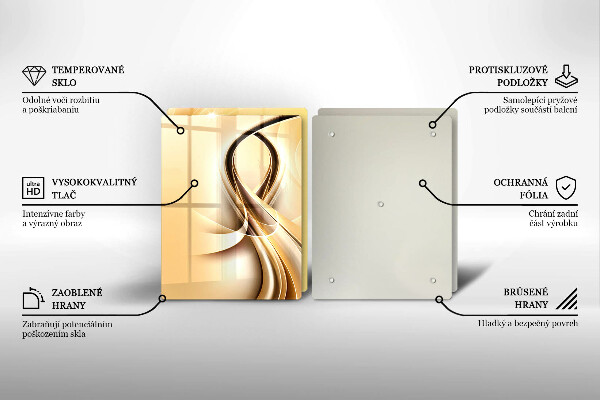 Skleněná krájecí deska Abstrakce kouře