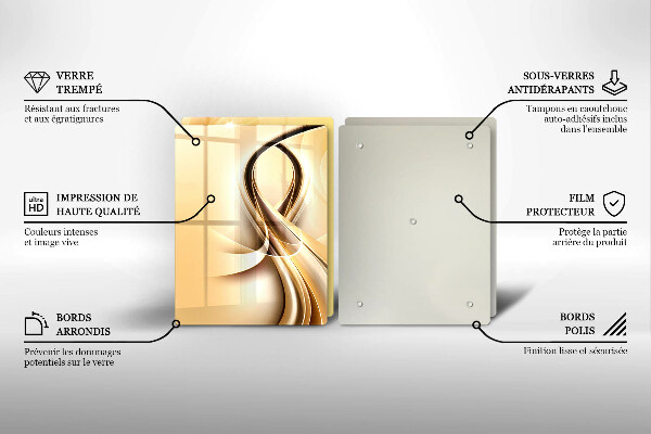 Skleněná krájecí deska Abstrakce kouře