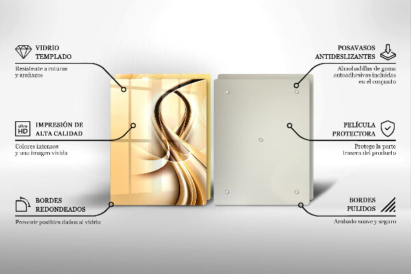 Skleněná krájecí deska Abstrakce kouře