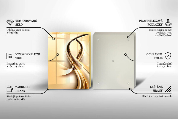 Skleněná krájecí deska Abstrakce kouře