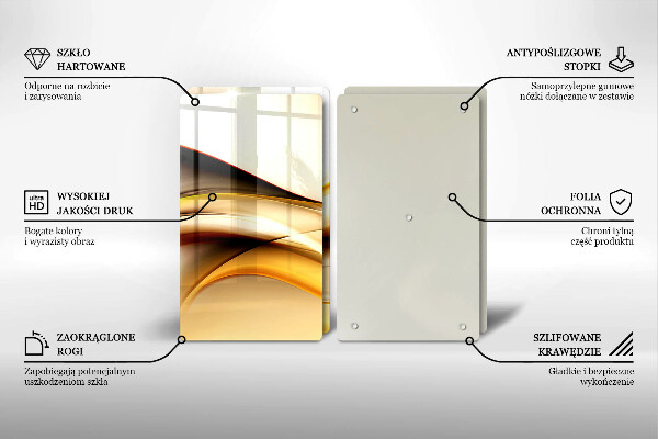 Skleněná krájecí deska Abstraktní kouřové čáry