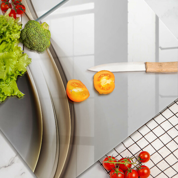 Skleněná krájecí deska Měkké linie abstrakce