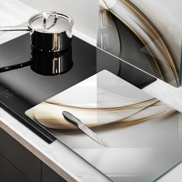 Skleněná krájecí deska Měkké linie abstrakce