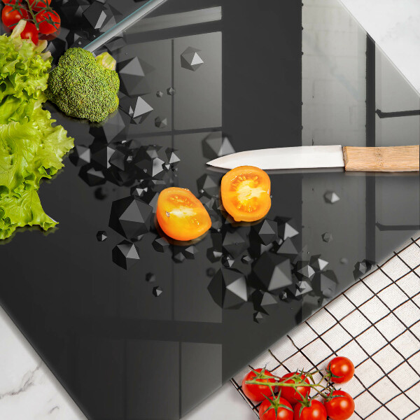 Skleněná krájecí deska 3d abstrakce tvarů