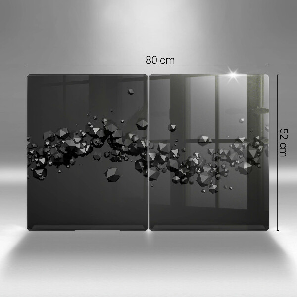 Skleněná krájecí deska 3d abstrakce tvarů