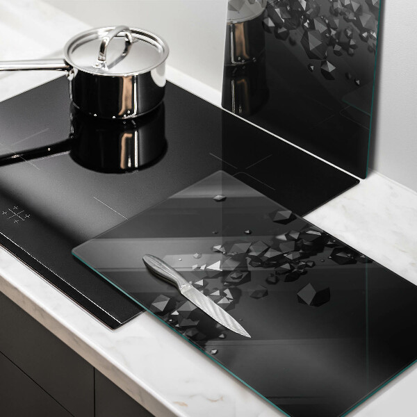 Skleněná krájecí deska 3d abstrakce tvarů