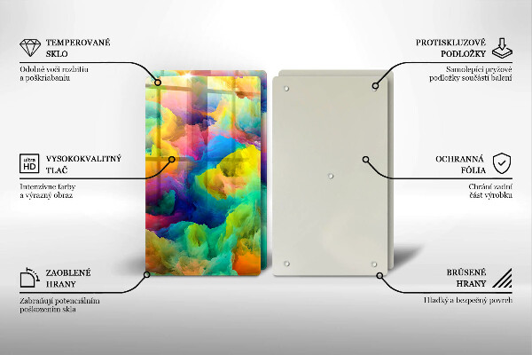 Skleněná krájecí deska Barevná abstrakce