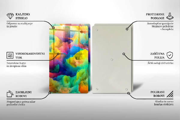 Skleněná krájecí deska Barevná abstrakce