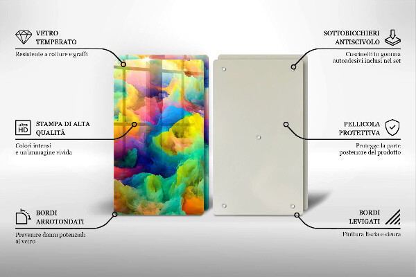 Skleněná krájecí deska Barevná abstrakce