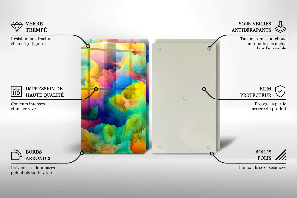 Skleněná krájecí deska Barevná abstrakce