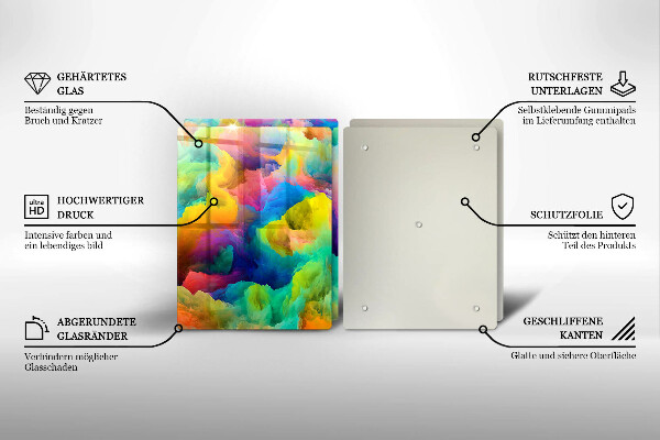 Skleněná krájecí deska Barevná abstrakce