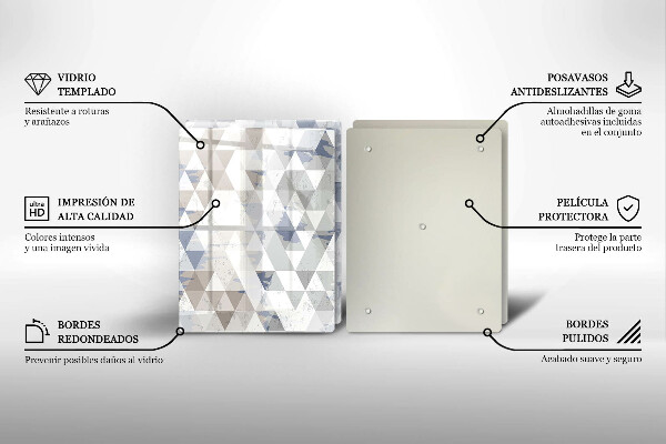 Skleněná krájecí deska Vzor trojúhelníků