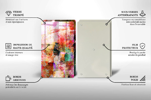 Skleněná krájecí deska Malování abstrakce