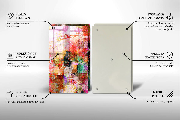 Skleněná krájecí deska Malování abstrakce