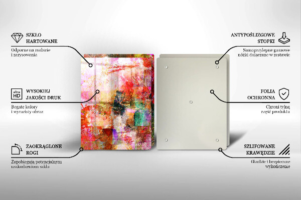 Skleněná krájecí deska Malování abstrakce