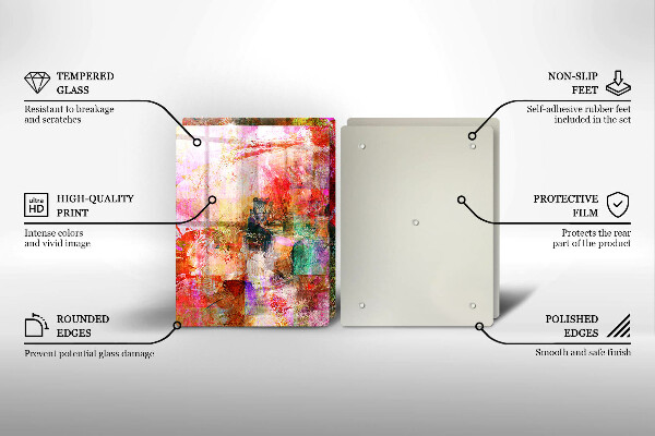 Skleněná krájecí deska Malování abstrakce