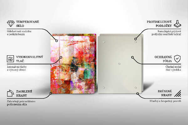 Skleněná krájecí deska Malování abstrakce