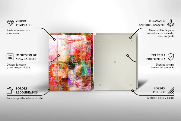 Skleněná krájecí deska Malování abstrakce