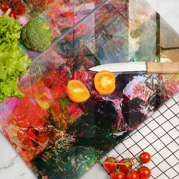 Skleněná krájecí deska Malování abstrakce
