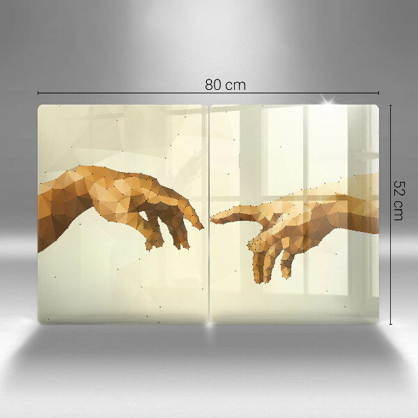 Skleněná krájecí deska Stvoření adamových rukou