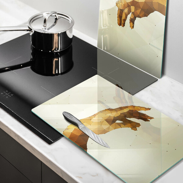 Skleněná krájecí deska Stvoření adamových rukou