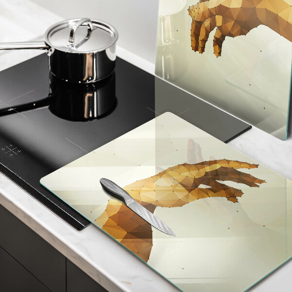 Skleněná krájecí deska Stvoření adamových rukou