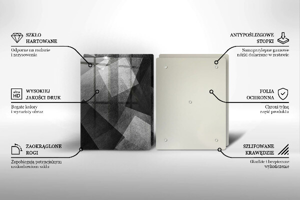 Skleněné krájecí prkénko Geometrické abstrakce